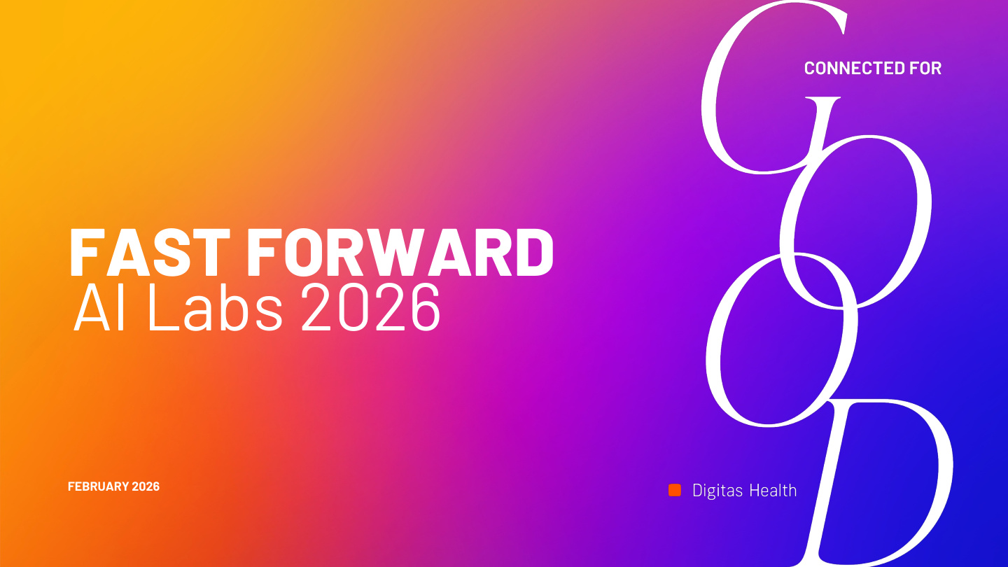 Fast Forward AI Labs 2026 — Cover slide with vibrant gradient